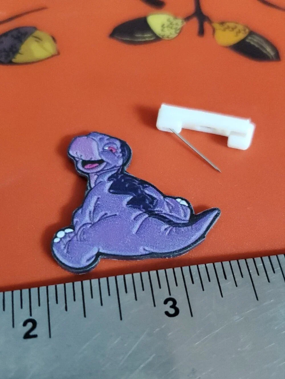 Purple Dinosaur Acrylic Pin